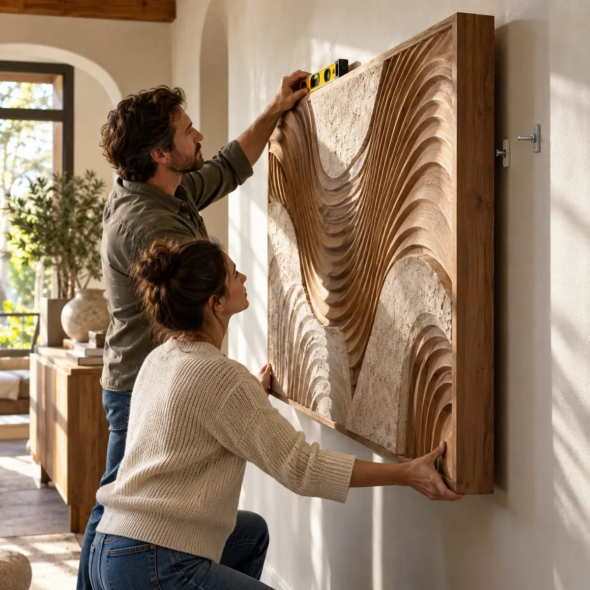 How to Hang Heavy Sculptural Wall Art Safely on Drywall