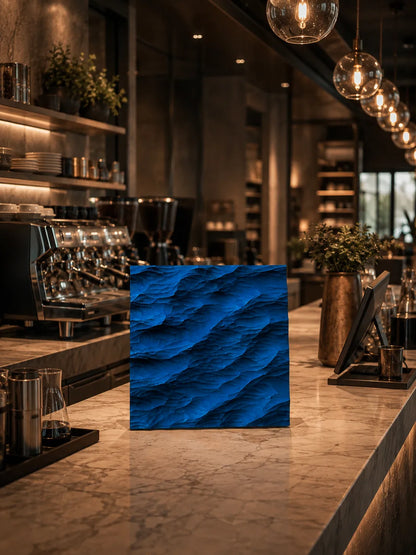 Master Wave Square Hand-Carved Wood Wall Art